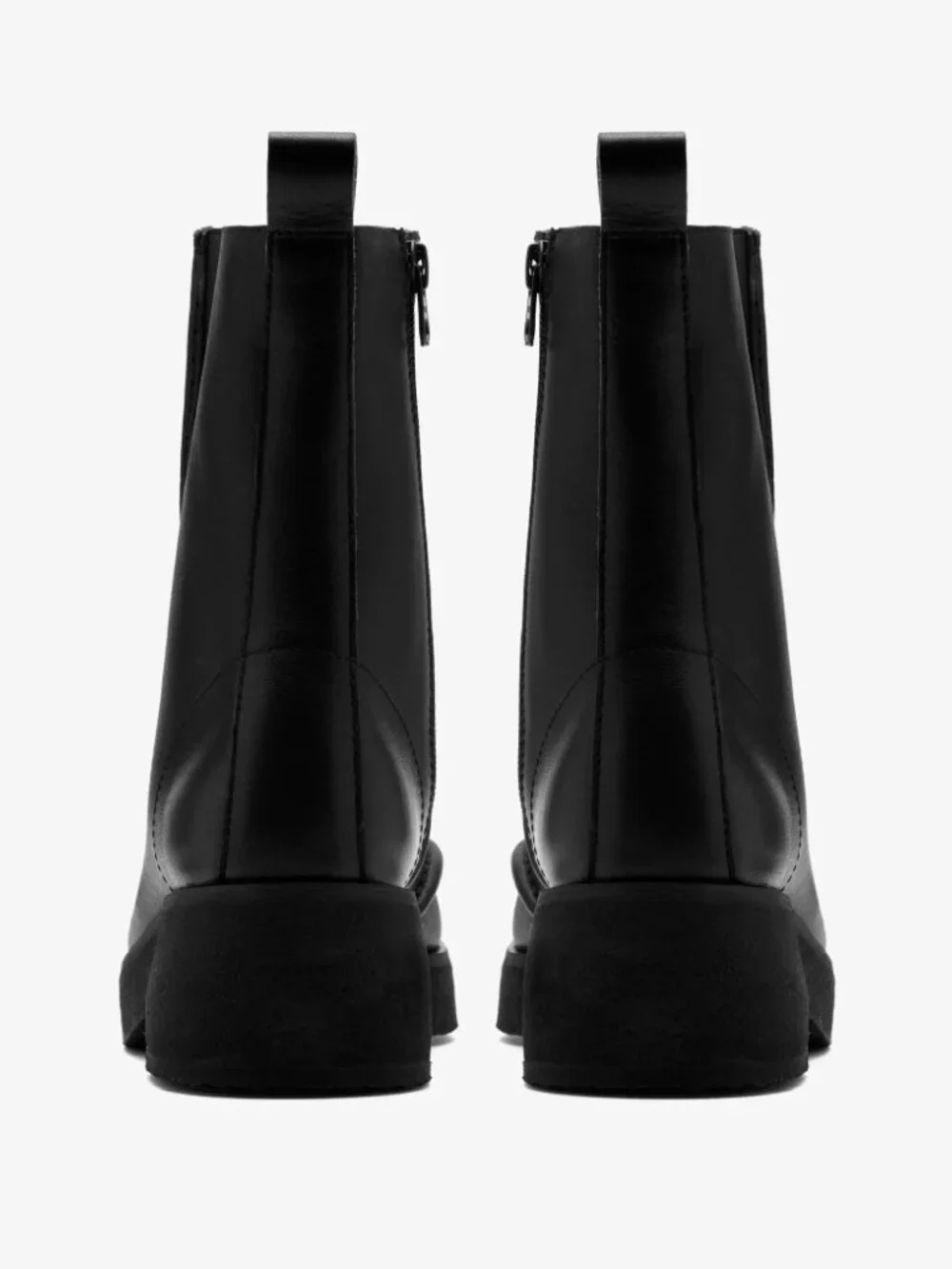 NWT CLARKS EFFERY ZIP BOOTS — BLACK LEATHER — SIZE 9.5